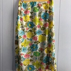Movie Star Vintage Slip SkirtFloral Print Women's XS/S